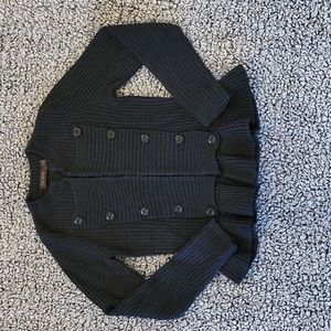 The Limited Navy Peplum Sweater Women Size XS